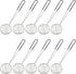 10 Pack Stainless Steel Spider Strainer Spoon, 2.5 Inch Mini Wire Skimmer Colander Small Ladle, Hot Pot Strainer Scoops for Home/Tortellini and Meatball(Black)