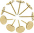 100 PCS 11mm x 17mm Gold Flat Head Thumb Tacks, Upholstery Tacks Pushpin for Furniture Decor