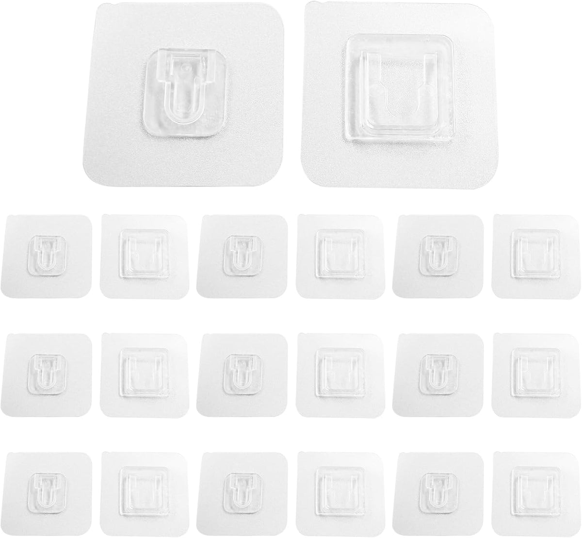 30 Pair Double Sided Adhesive Hooks Wall Adhesive Hooks Wall Hanger Holder Utility Wall Hooks for Bathroom Kitchen Office Hanging