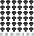 36 Pack Round Cabinet Knobs 1.05 Inch Drawer Pulls with Screws for Kitchen Cabinet Knobs Dresser and Door Handles Knob, Black
