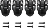 4Pack Retro Black Box Toggle Latch Antique Duckbilled Hasp Latch Catch with Padlock Hole Box Hasp Lock Toggle Hasp Latches Hardware for Jewelry Box Cabinet Wooden Case Ordinary Box Crafts