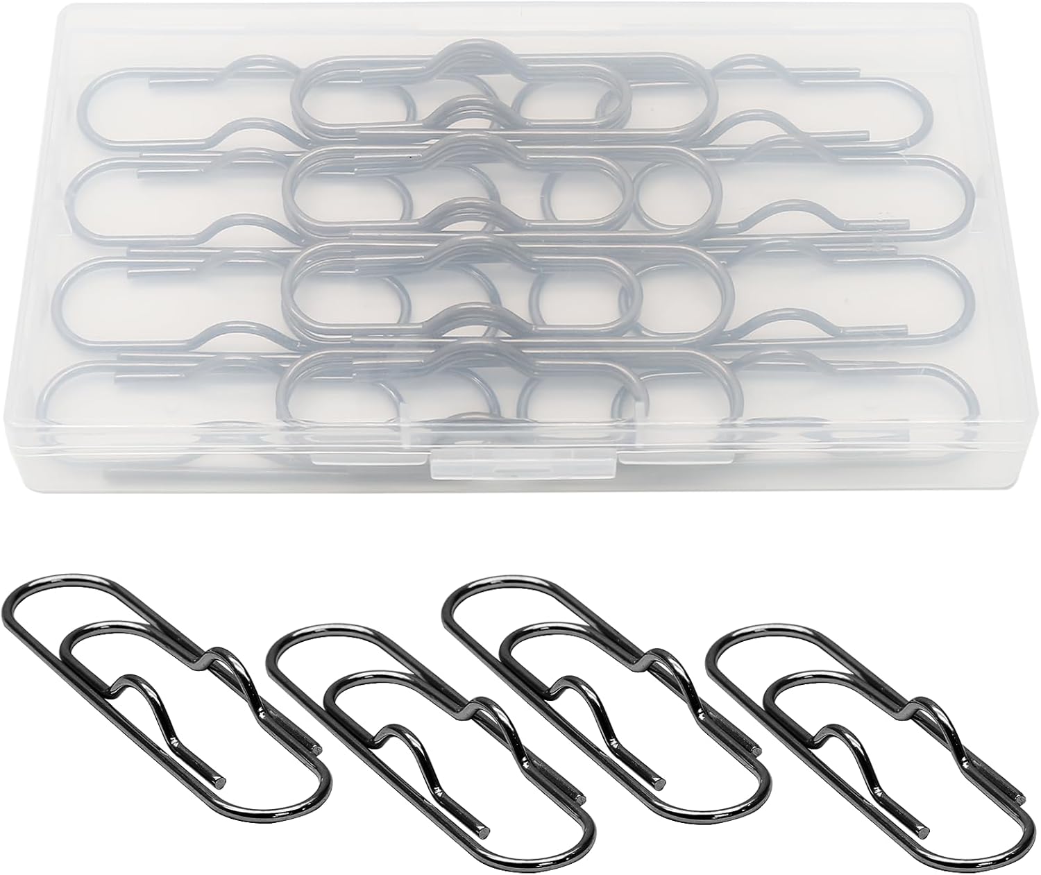 20 PCS Metal Pen Clips, Black Pen Holder, Multifunctional Pen Clip Holders for Notebooks, Paper, Clipboard