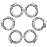 6 Pcs M10 304 Stainless Steel Lifting Eye Nut, 3/8" Metric Ring Shape Nut Threaded Fastener for Boating/Industrial Use