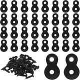 30 Pack Heavy Duty Figure 8 Fastener Clips, Solid Steel Fasteners Screws Heavy Duty Clips, Durable Table Top Connector for Desk Assembly/DIY Enthusiasts/Home(Black)