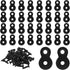 30 Pack Heavy Duty Figure 8 Fastener Clips, Solid Steel Fasteners Screws Heavy Duty Clips, Durable Table Top Connector for Desk Assembly/DIY Enthusiasts/Home(Black)