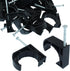 50 PCS 1" Half Clamp Fixture Black J-Hook with Nail J Clamps For 1" PEX Tubing/Pipe Support