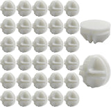 32 Pack White Plastic Cube Connectors, Wire Grid Cube ABS Connectors Modular Closet Storage Organizer, DIY Wire Shelves for Home/Office
