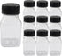 10 Pack 4oz Plastic Juice Bottles, Reusable Beverage Containers Clear with Black Lids, Versatile Drink Containers for Juice, Smoothies, Milk and Homemade Beverages, 120 mL