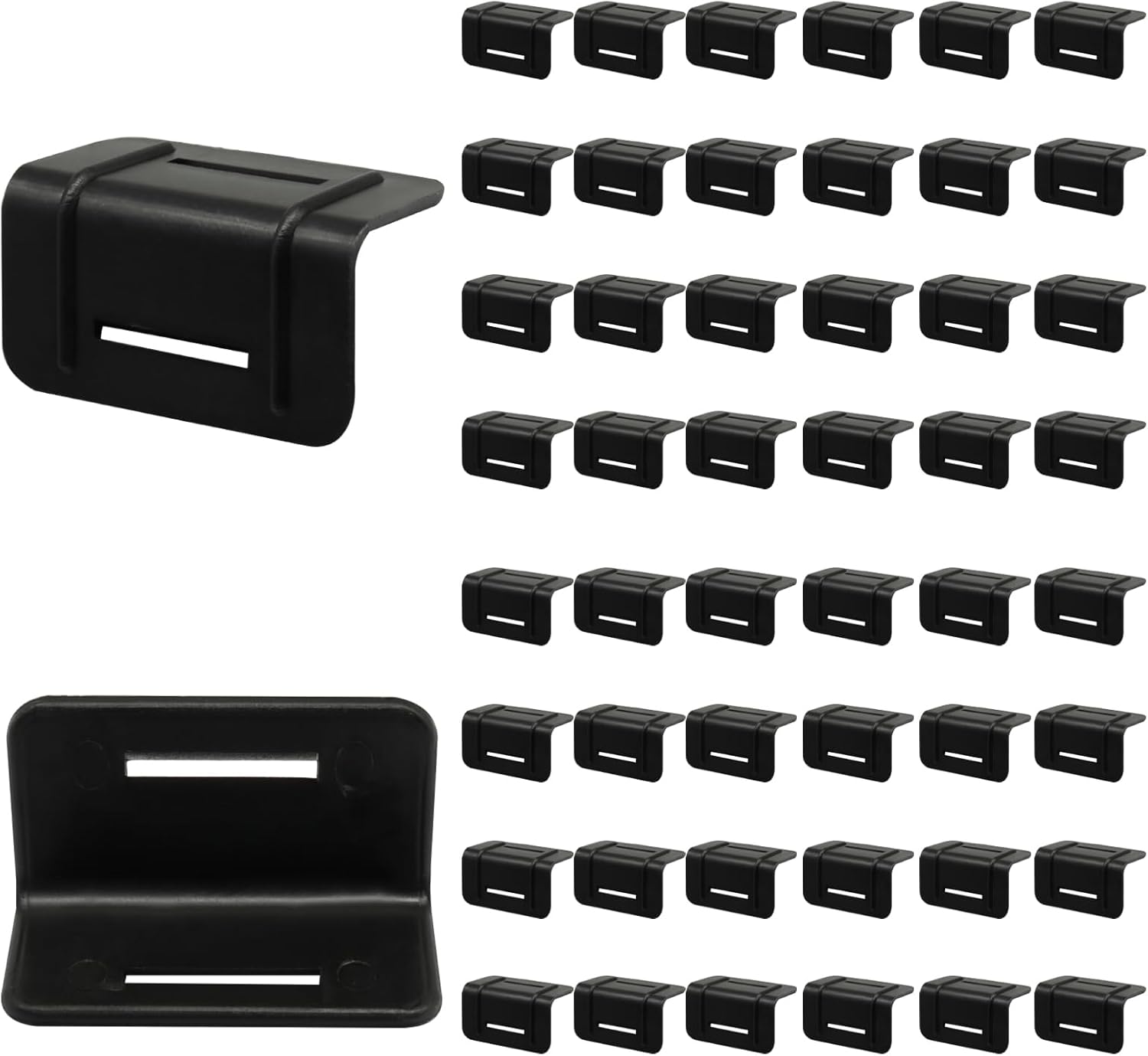 50 Pack Tie Down Edge Protectors, Plastic Corner Protectors Pallet Guard Cargo Strap Protectors, L Shaped Packing Clip for Packaging/Transportation