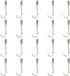 20 Pack J Shaped Clip-on Hook, Stainless Steel Wire Rack Clip-on Hanger, Hanging Sink Grid Shelf for Kitchen/Bedroom/Office (Silver)