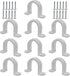10 Sets SCH 3/4 Inch (25MM) Conduit Pipe Clamps, Non-Metallic PVC Pipe Clips Two Hole Plastic clips for Electrical Installation/Contractors