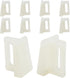 10 Pack Pocket Door Guide Bottom, Jamb Mounted Sliding Door Guides Replacement Kit with Screws (1.125 Inch, White)