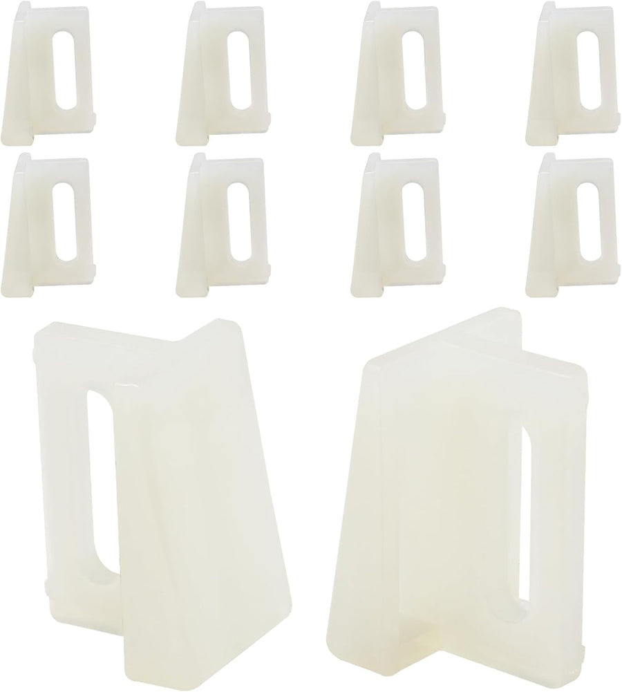 10 Pack Pocket Door Guide Bottom, Jamb Mounted Sliding Door Guides Replacement Kit with Screws (1.125 Inch, White)