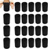 24 PCS Furniture Leg Socks Chair Legs Protectors, Black Thicken Knitted Chair Socks Stretchable Furniture Leg Floor Protectors for Round and Square Chair Legs