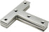 T Brackets Mending Plate 3.14" x 3.14" Stainless Steel Flat Repair Plate - 10pcs