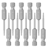 10pcs 1/16" Hex Allen Wrench Drill Bit Set, 1/4" Hex Shank, S2 Steel