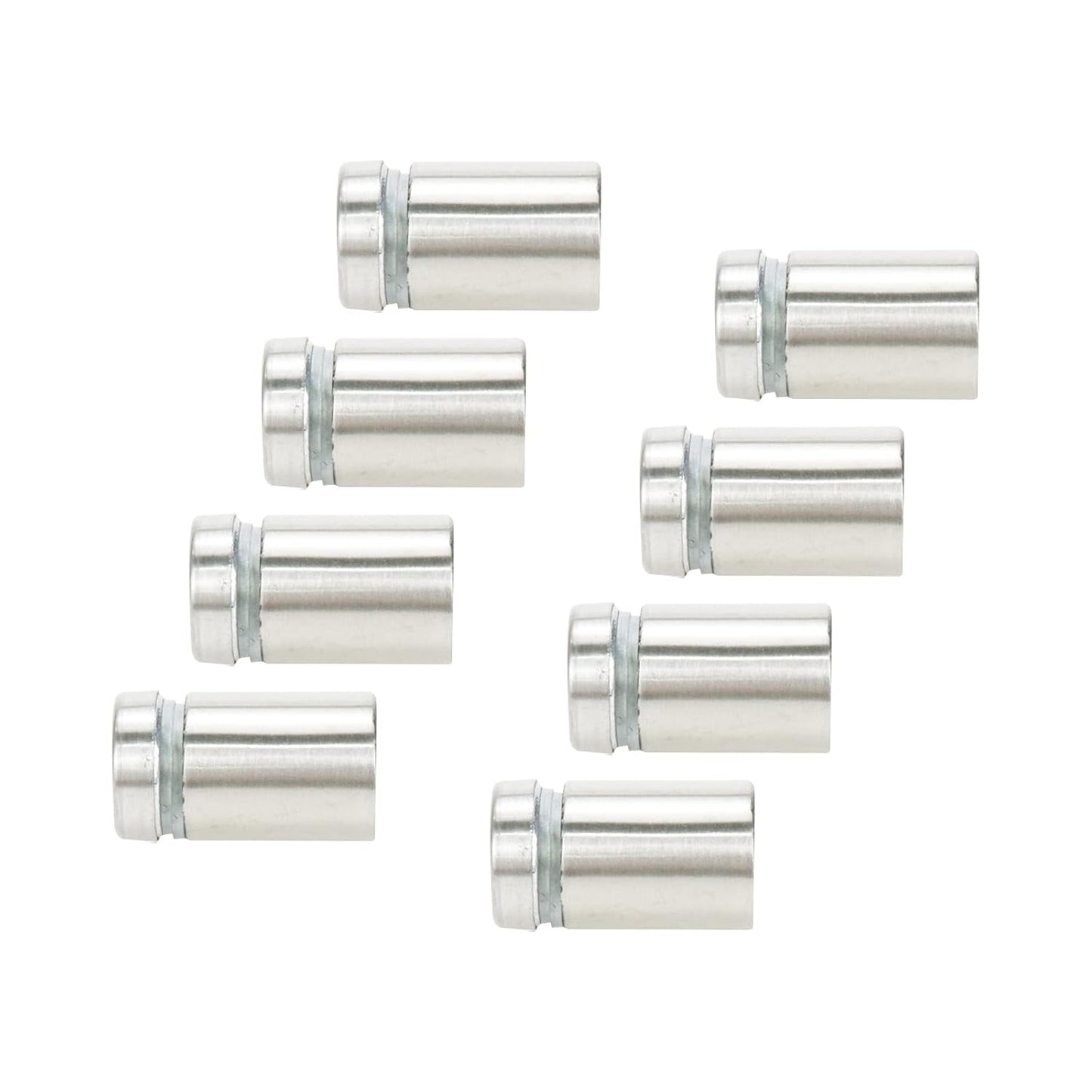 Sign Standoff Screws 0.63" Dia 1.06" Length Glass Standoff Bolts Stainless Steel 3/8" Thread Dia Advertising Screws - 8pcs
