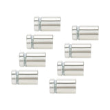 Sign Standoff Screws 0.63" Dia 1.06" Length Glass Standoff Bolts Stainless Steel 3/8" Thread Dia Advertising Screws - 8pcs
