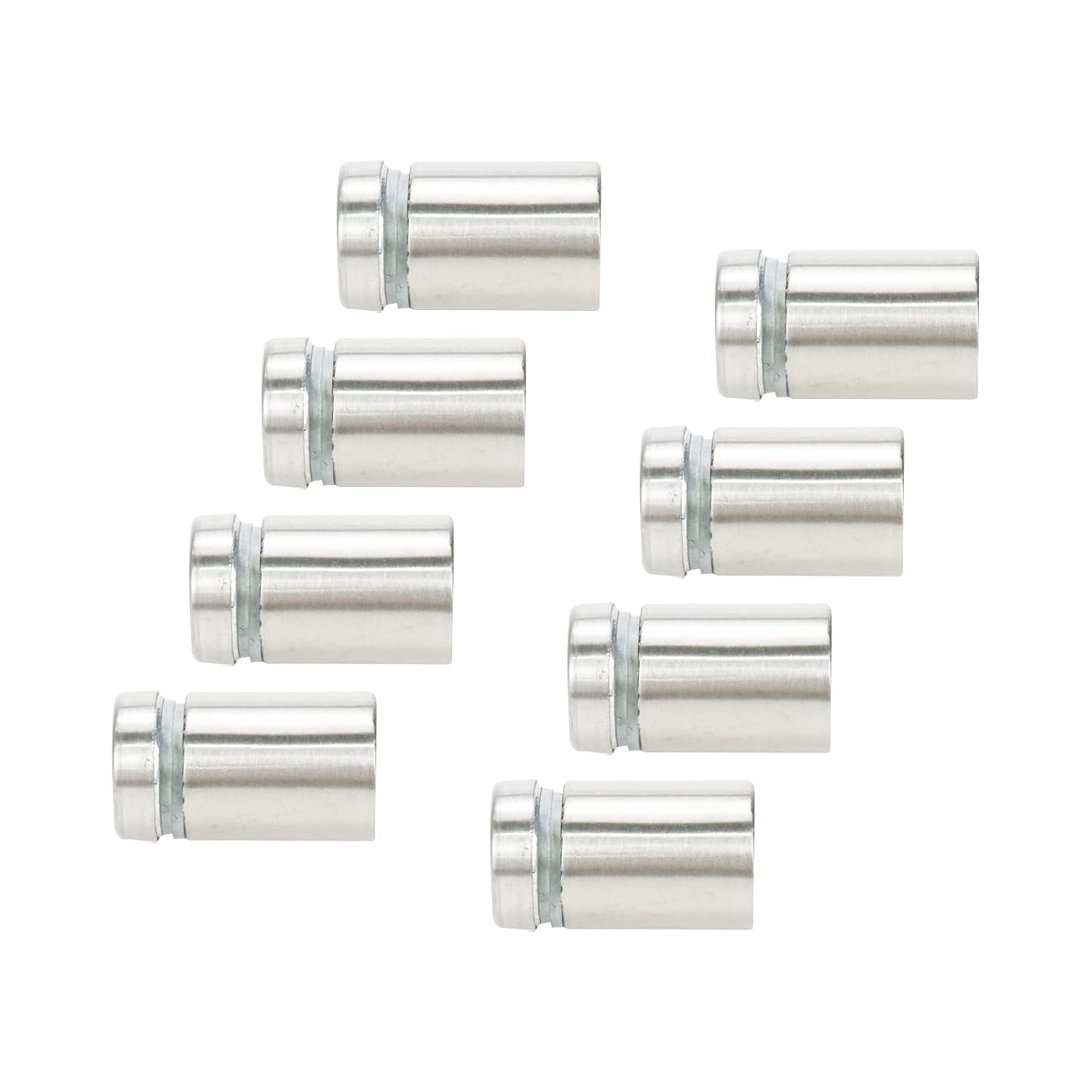 Sign Standoff Screws 0.63" Dia 1.06" Length Glass Standoff Bolts Stainless Steel 3/8" Thread Dia Advertising Screws - 8pcs