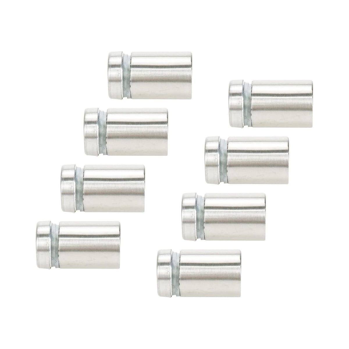 Sign Standoff Screws 0.63" Dia 1.06" Length Glass Standoff Bolts Stainless Steel 3/8" Thread Dia Advertising Screws - 8pcs