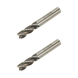 Square End Mill 3/8" Cutting Dia x 3/8" Shank Dia 4 Flute Straight End Mill Cutter - 2pcs