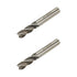 Square End Mill 3/8" Cutting Dia x 3/8" Shank Dia 4 Flute Straight End Mill Cutter - 2pcs