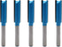 Straight Router Bit Double Flutes for Woodworking 1/4" Shank Dia 3/8" Cutting Dia - Pack of 5
