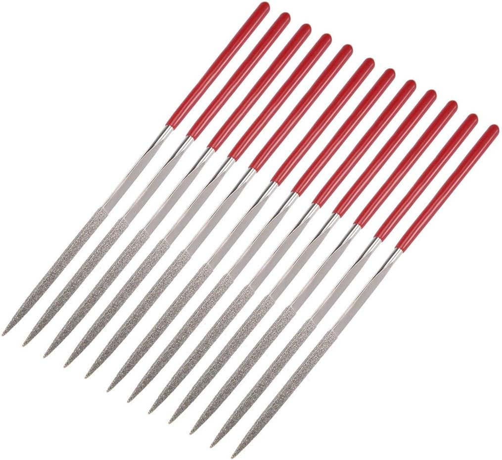 Triangle Diamond Needle Files 5.5"/140mm Length - 10pcs