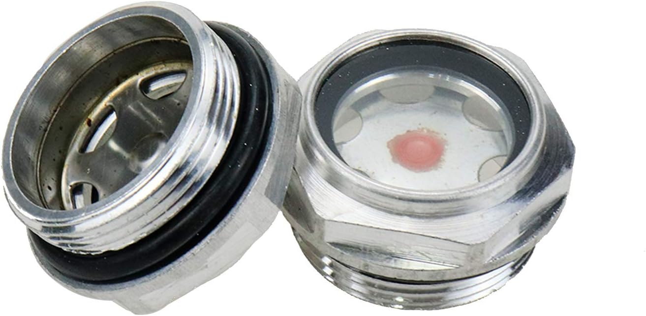 M30/1-3/16 Air Compressor Oil Sight Glass Male Oil Liquid Level Gauge Sight Glass -2pcs