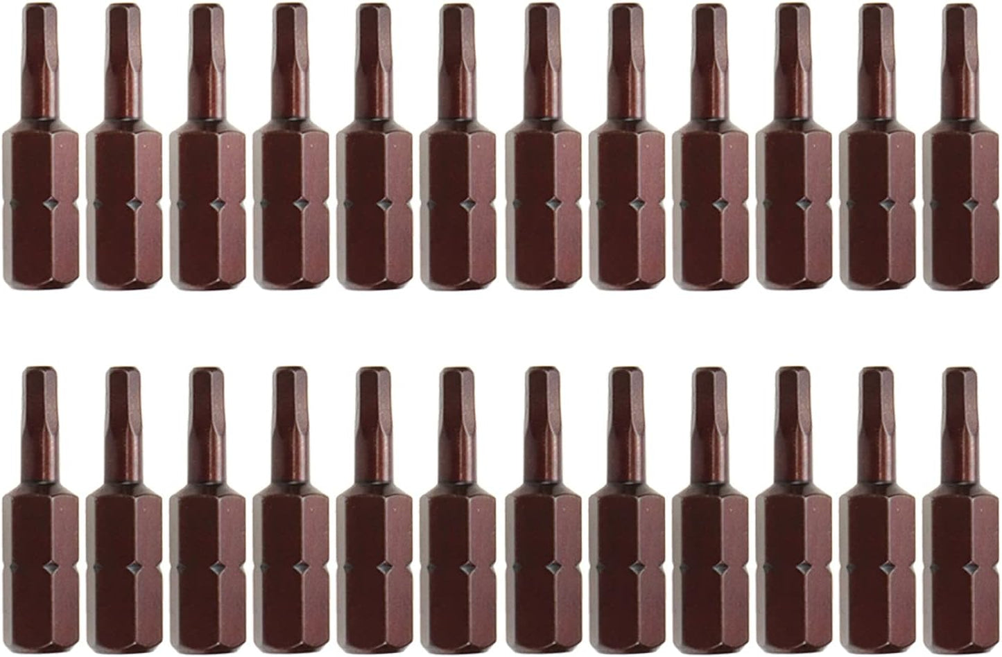 3mm Hex Tamper Resistant Bit Set 1/4 Inch Hex Shank Magnetic Bit Set 1 Inch Length - 24pcs