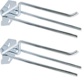 Pegboard Hooks Heavy Duty Metal Steel 3/8" Square Hole Peg Hooks Suitbale for 1.5" Spaced Pegboards Wall Hooks for Hanging Spanner,Coil and Tools 6.5" Length