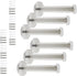 Wall Hooks Heavy Duty Coat Hooks Stainless Steel Clothes Hanger for Hanging Bathroom Towels Handbag Silver 4-inch Length with 16mm Shank Dia - Pack of 6