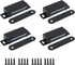 Magnetic Cabinet Door Catch 55 lbs Stainless Steel Magnets Closet Catches for Kitchen Bathroom Cupboard Wardrobe Drawer Latch 2.8" Length, Black -4pcs