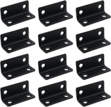 L Bracket for Shelves Heavy Duty Corner Brace Stainless Steel Shelf Brackets Metal Braces for Wood Furniture Cabinet Chair, Black ,1.8" x 0.79"x 0.79"-5pcs