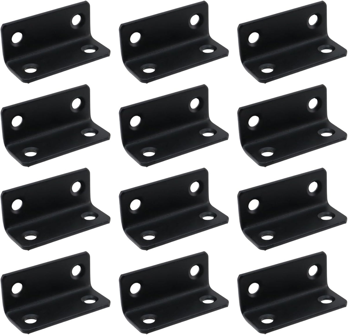 L Bracket for Shelves Heavy Duty Corner Brace Stainless Steel Shelf Brackets Metal Braces for Wood Furniture Cabinet Chair, Black ,1.8" x 0.79"x 0.79"-5pcs
