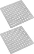 Square Drain Cover Grates,3.2" x 3.2" 304 Stainless Steel Drainage Grate Cover Replacement Floor Drain Strainer for Shower, Bathroom Floor, Balcony, and Outdoor Garden Drains -2pcs