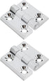 Butt Hinge Zinc Alloy Door Hinge Polished Chrom Silver Residential Bed Room Hinge for Doors Hardware 2.36" x 2.36" -2pcs