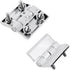 Cabinet Hinge Zinc Alloy Door Hinges with Screw Bolts Polished Chrom Silver Butt Hinge for Electrical Distribution Boxes 2" x 2" - 2pcs