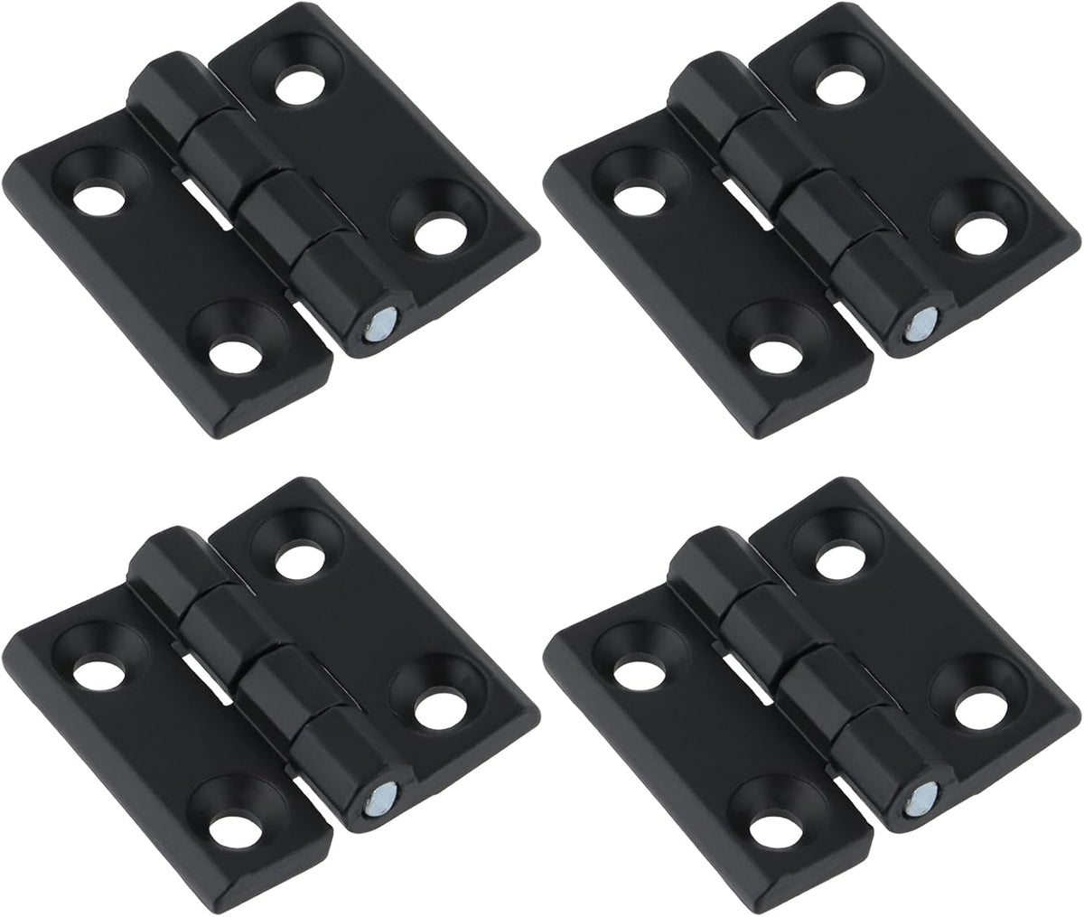 Black Butt Hinge Zinc Alloy Door Hinge Heavy Duty Boat Hatch Hinges Residential Bed Room Hinge for Doors Hardware 1.96" x 1.88" -4pcs
