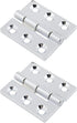 Butt Hinge Zinc Alloy Cabinet Hinges Polished Chrom Silver Residential Bed Room Hinge for Doors Hardware 2.56" x 2.16" -2pcs