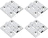 Butt Hinge Zinc Alloy Door Hinge Polished Chrom Silver Boat Hatch Hinges Heavy Duty Residential Bed Room Hinge for Doors Hardware 1.96" x 1.96" -4pcs