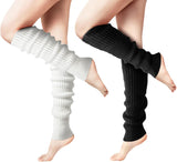 Leg Warmers, 2 Pairs Fashion Knit Neon Leg Warmers, Ribbed Knit Leg Warmer Socks for Yoga, Sports Party