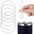 6 Pcs 20 oz Replacement Rubber Lid Seals O Shaped Resealable Lid Gaskets for 10, 12, 16 and 20 Ounce Insulated Stainless Steel Tumblers (White)