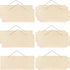 10 Pcs Unfinished Hanging Wood Sign Easter 9.8 x 3.9 Inch Rectangle Blank Wooden Plaque Blank Hanging Wooden Slices Banners with Ropes for Spring Painting Writing DIY Crafts