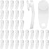 100 Pieces Traverse Rod Slides Curtain Replacement White Plastic Snap in Traversing Slides Track Glider Window Door Shower Curtain Accessories