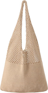 Crochet Beach Tote Bags, Stylish Mesh Beach Bags Shoulder Bag for Women, Cute Summer Vacation Boho Tote Bag