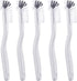 5 Piece Cleaning Dish Scrub Brush Kitchen Sink Bathroom Brushes, Household Pot Pan Dishwasher Edge Corners Grout Deep Cleaning Brush with Stiff Bristles (White and Black)