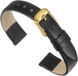 Multi-sizes Genuine Leather Band, Flat Thin Elegant Leather Watch Strap for Men and Women