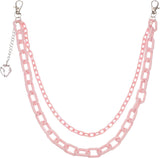 Strawberry Punk Pants Chain for Women and Men, Jeans Chain Trousers Chain Anti-Theft Belt Wallet Chain Waist Chains with Lobster Clasps for Hip Hop Accessories (Pink)