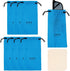 Flocking Eyeglass Cases, Sunglass Case Portable Glasses Pouch with Drawstring Sunglasses Bag with Glasses Cloth